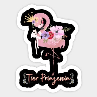 Flamingo Tier Prinzessin Blumen Süß Sticker